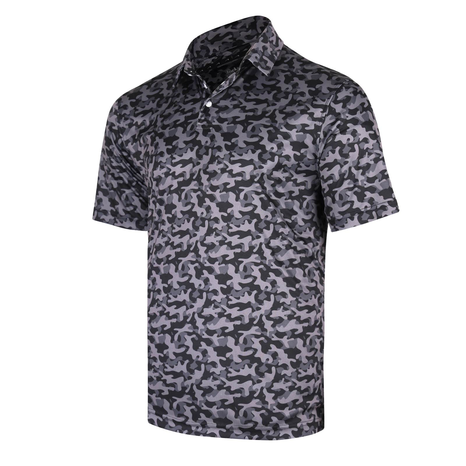 Black Camo Knit Polo